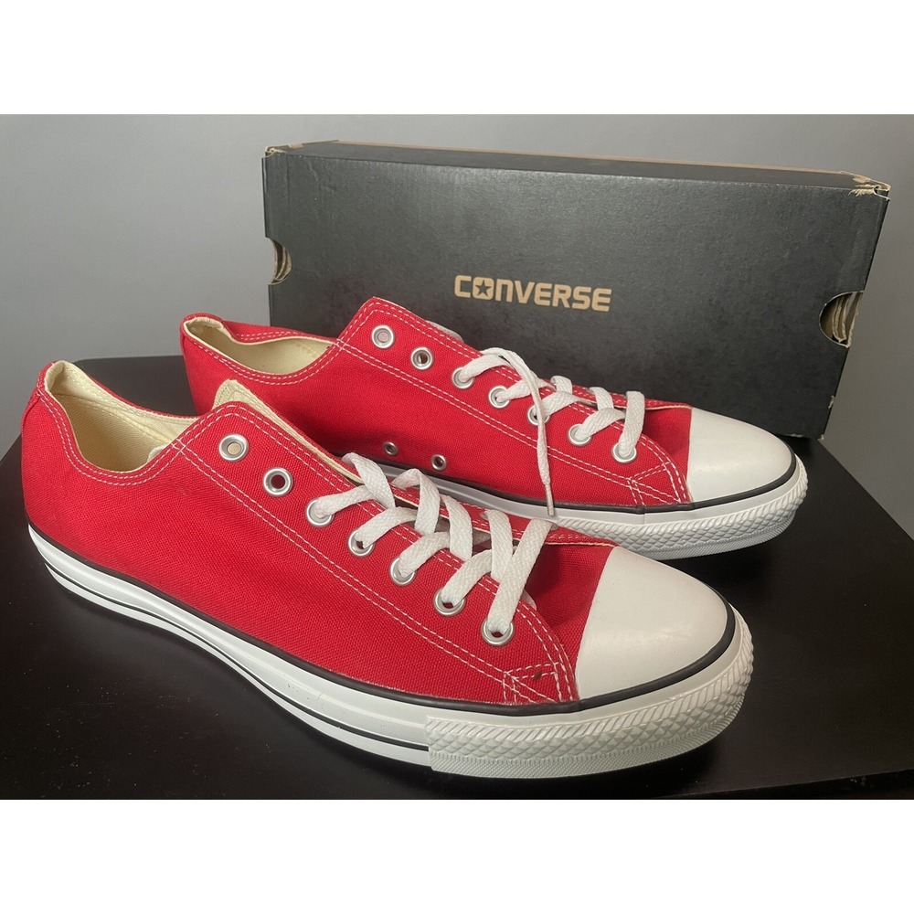 Y2K VTG Converse All Star Chuck Taylor Red Low Men's Size 12 Deadstock NIB NEW